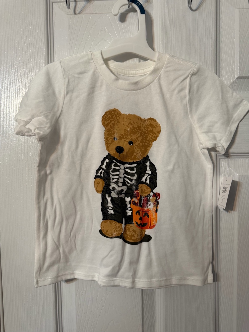 Grayson/Threads Mini Kids' White Short Sleeve Tee with Teddy Bear Print